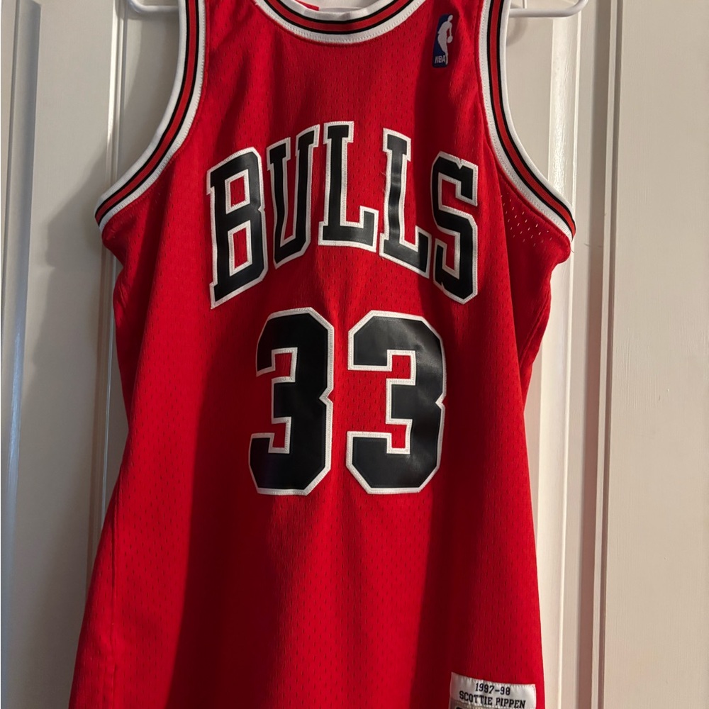 Mitchell & Ness Red Hardwood Classics Jersey